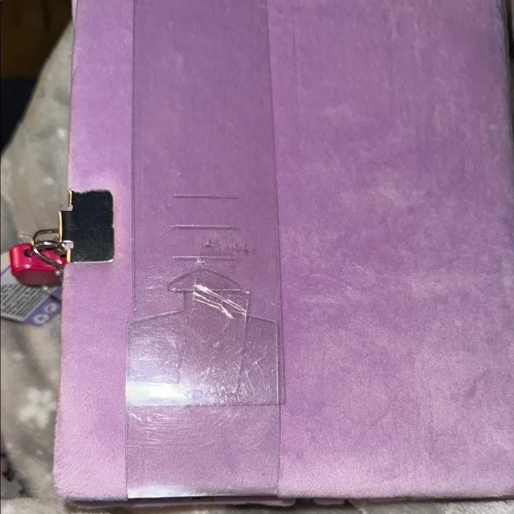BNWT- Claire's padlock Purple Panda Plush Notebook-Penelope is her name Bonuses!